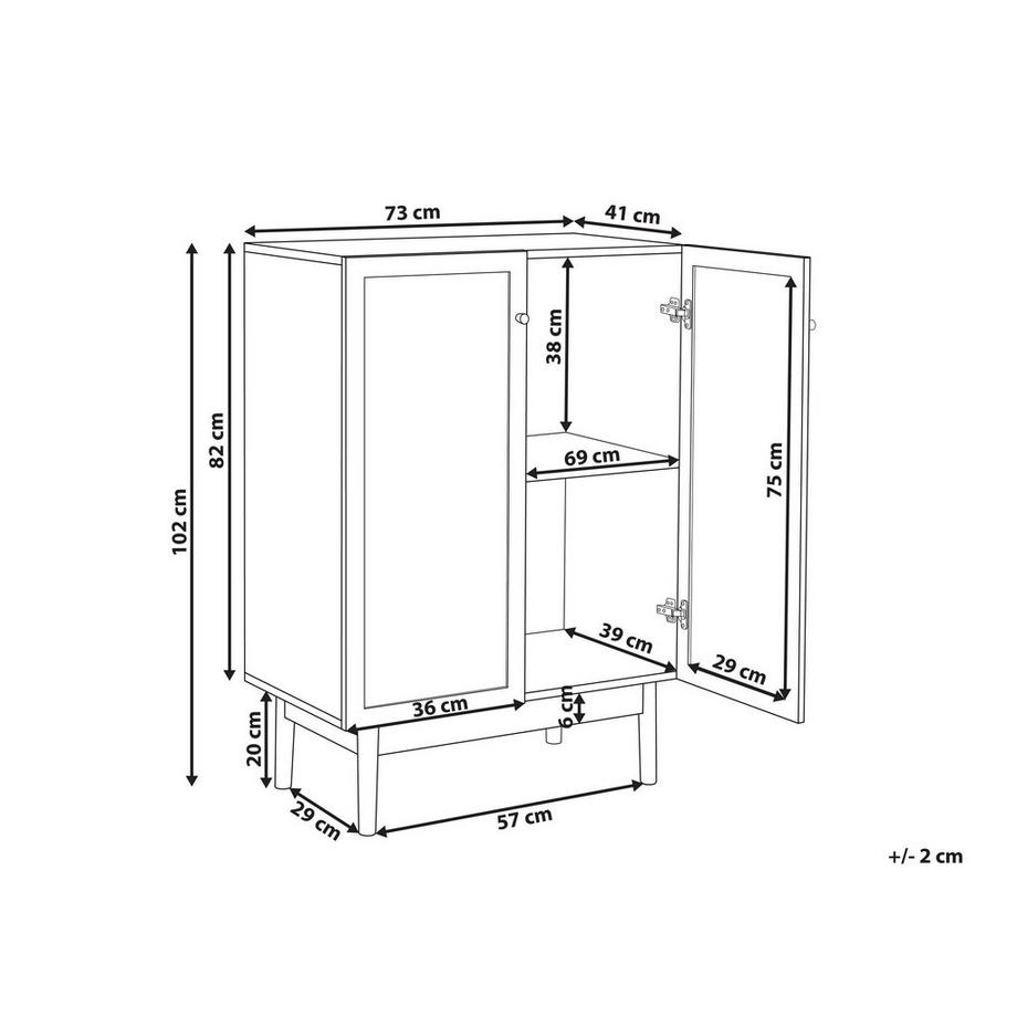 Beliani Armoire en Panneau de particules de bois Boho NIVO  