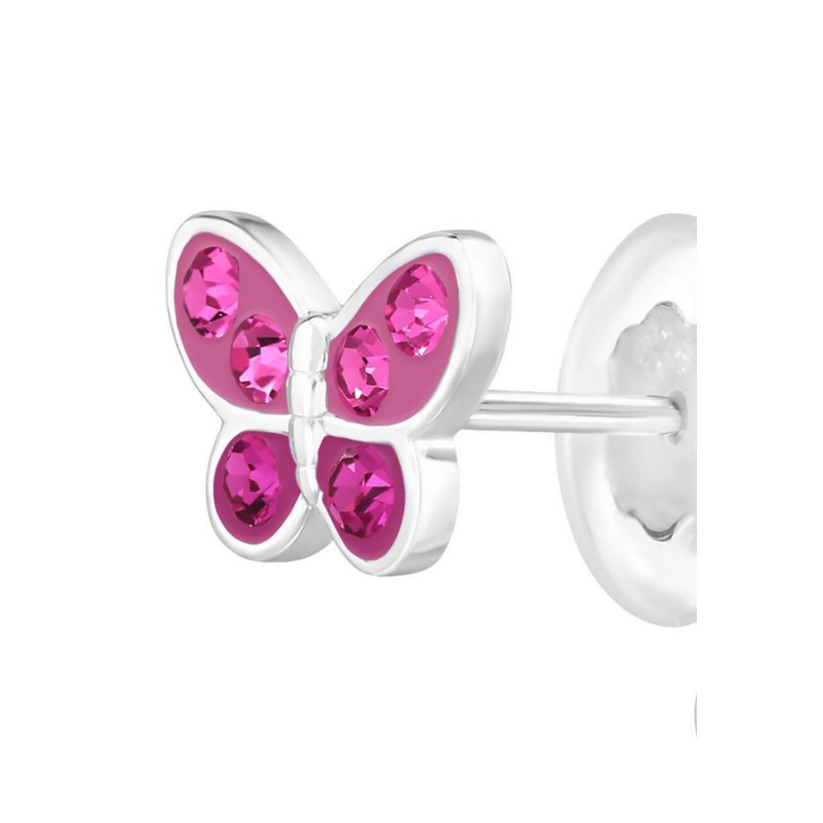 Maxte  Premium Ohrstecker Schmetterling aus Sterling  mit Kristall 