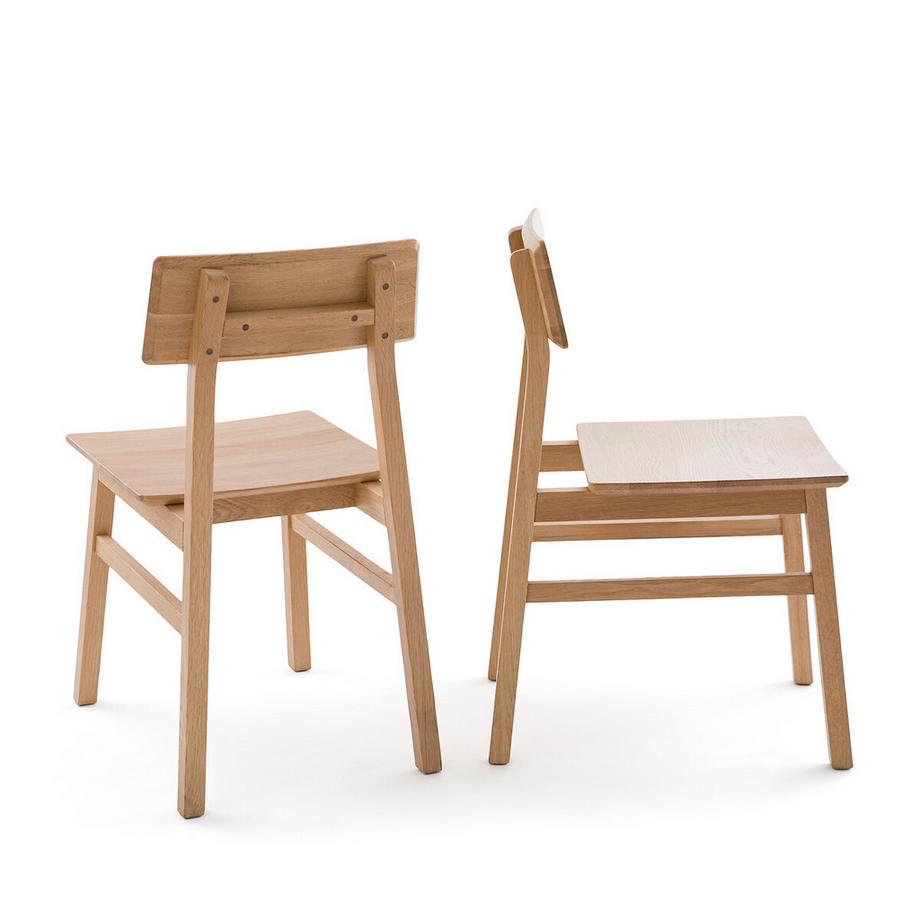 La Redoute Intérieurs Lot de 2 chaises en chêne massif  