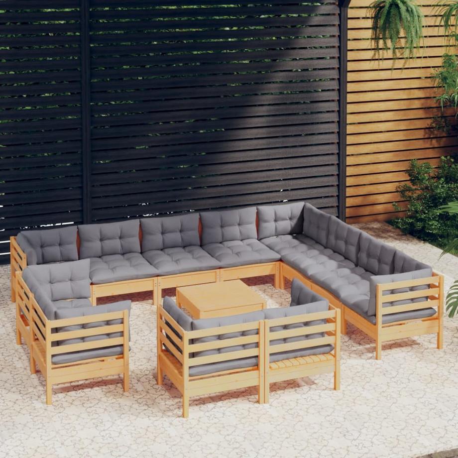 VidaXL set salotto da giardino Legno di pino  