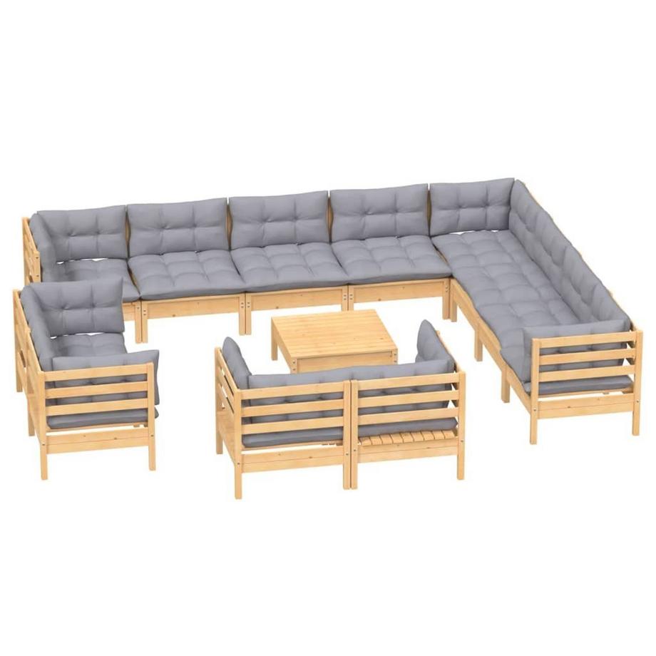 VidaXL set salotto da giardino Legno di pino  