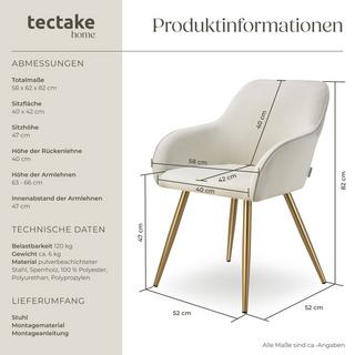 Tectake Chaise Marilyn, aspect corde, rembourrée  