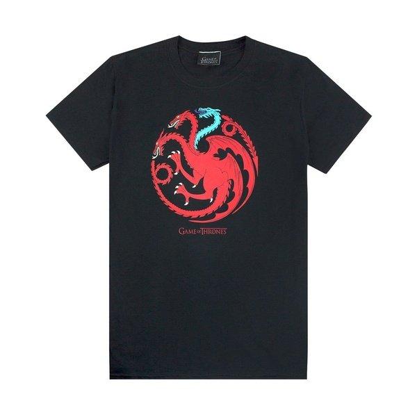 Image of Ice And Fire Dragons Tshirt Herren Schwarz L