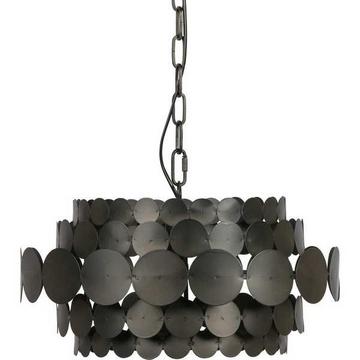 Lampe à suspension kaki métal noir
