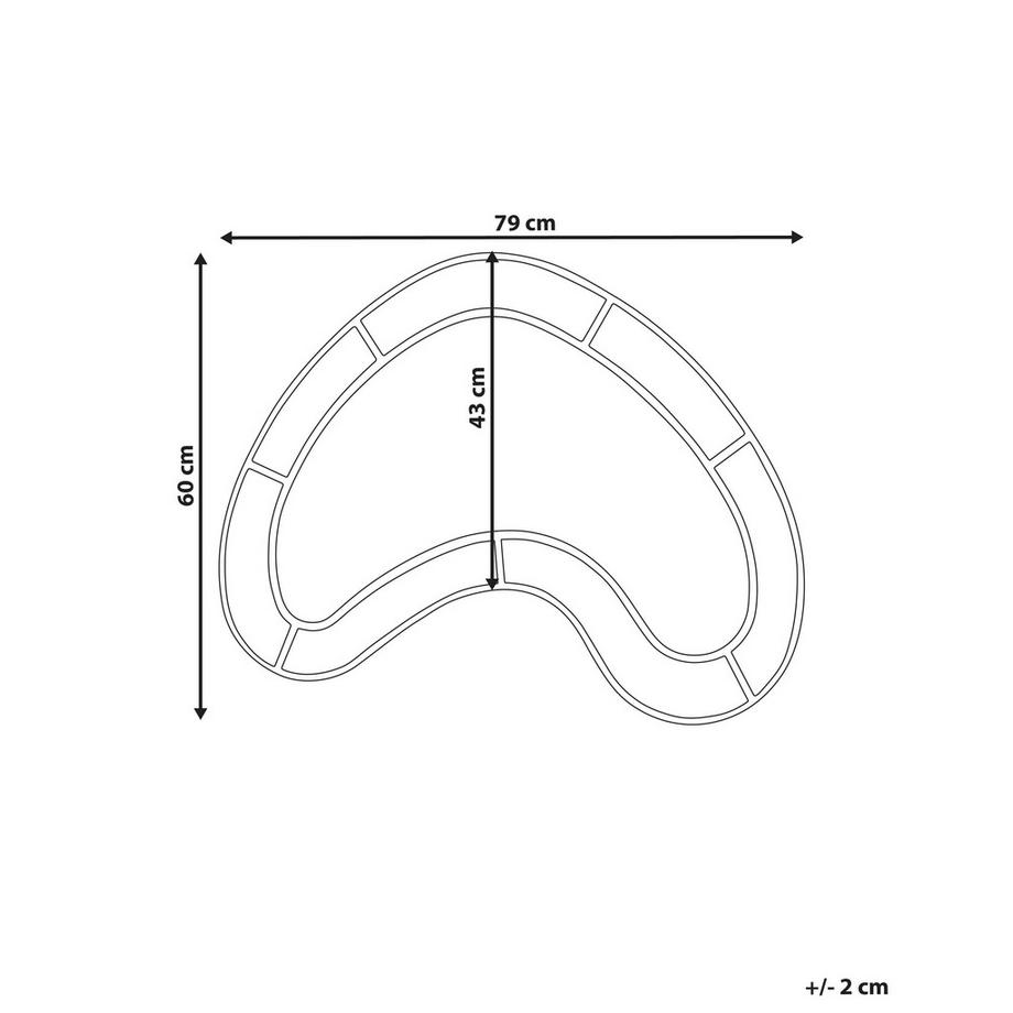 Beliani Wandspiegel aus Glas Modern BOUVRON  