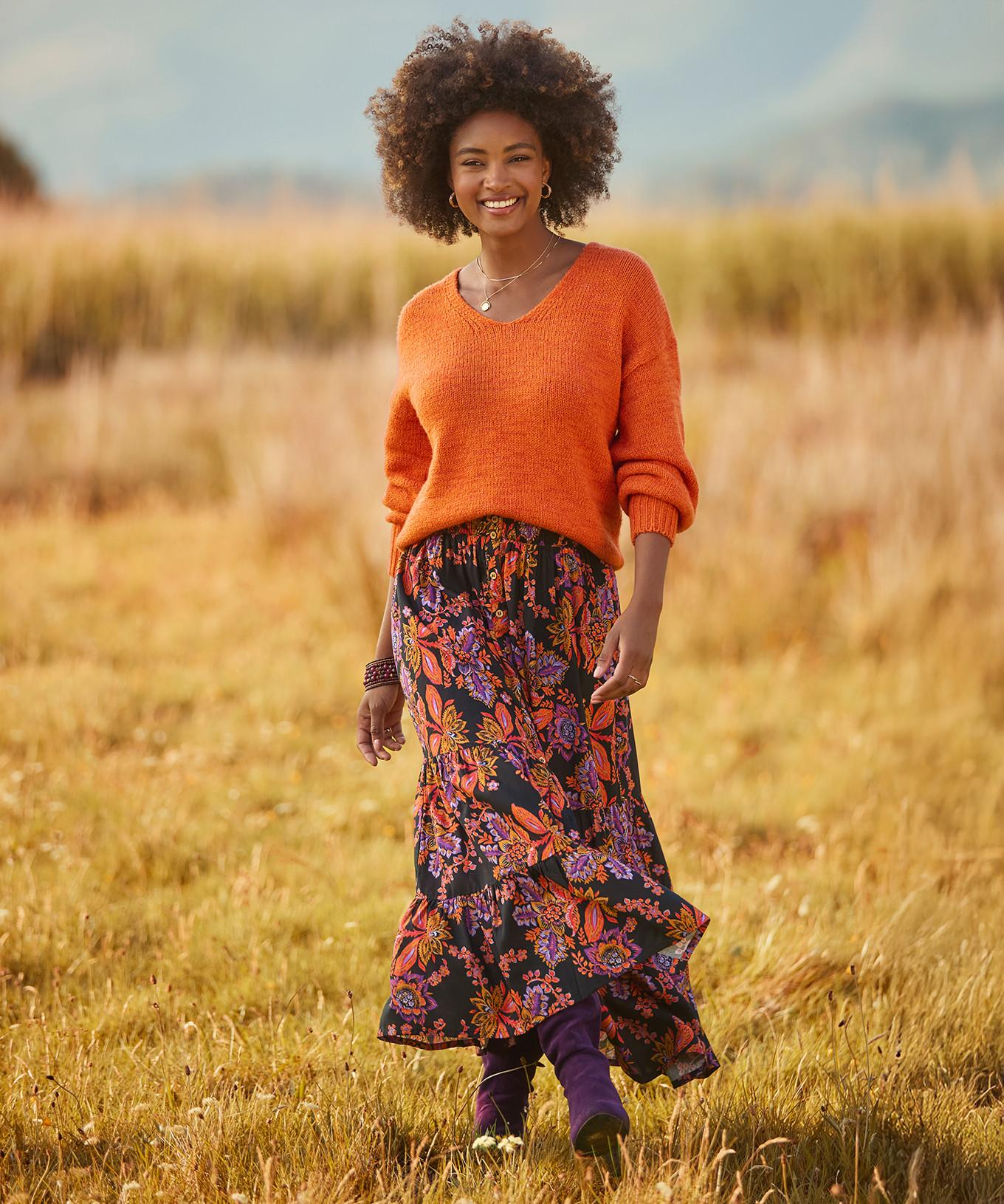 Joe Browns Blumenprint Maxirock mit Knopfleiste  