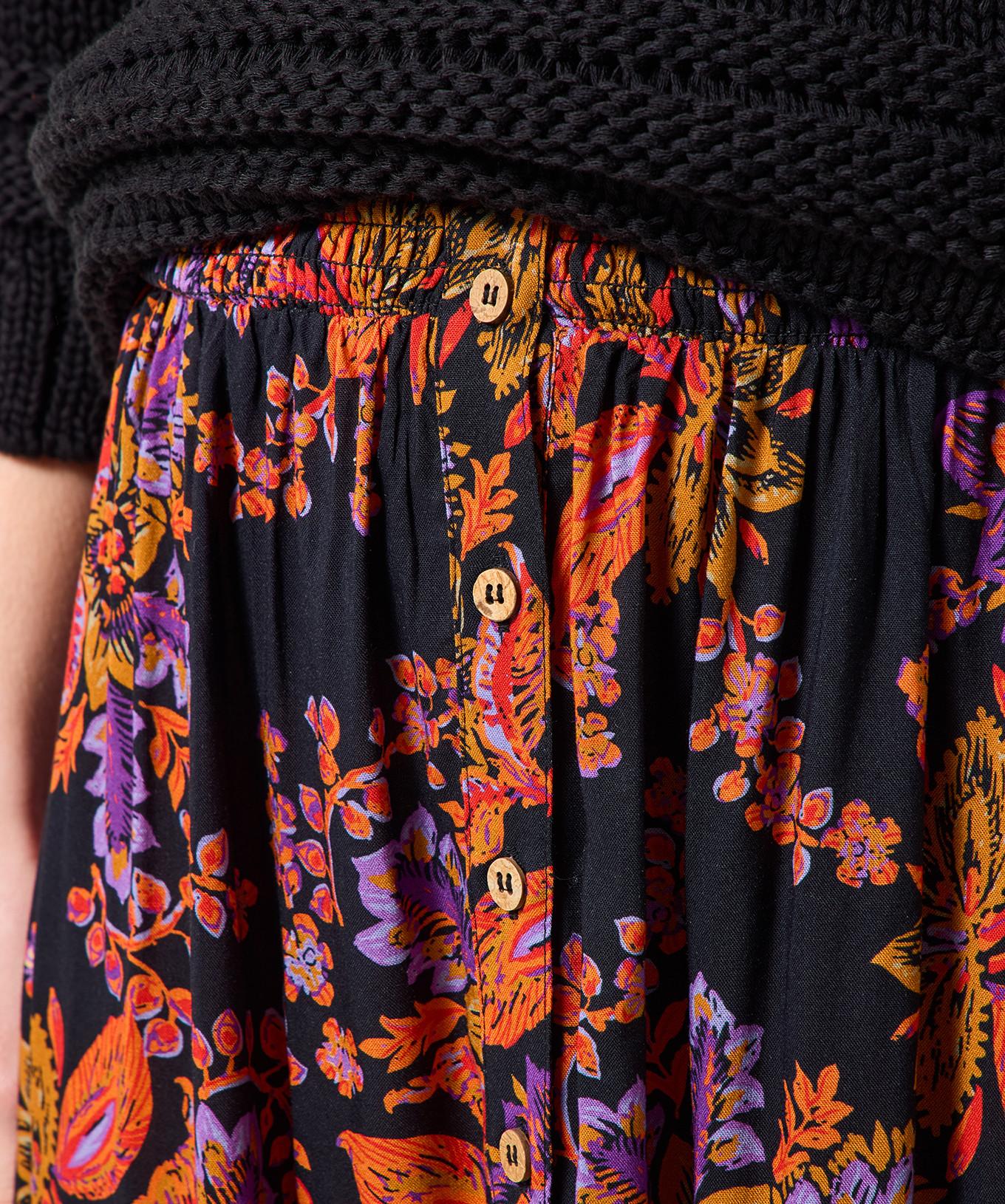 Joe Browns Blumenprint Maxirock mit Knopfleiste  