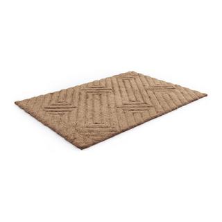 Vente-unique  Tapis shaggy en relief à poils longs - 160 x 230 cm - Marron - MAZE 