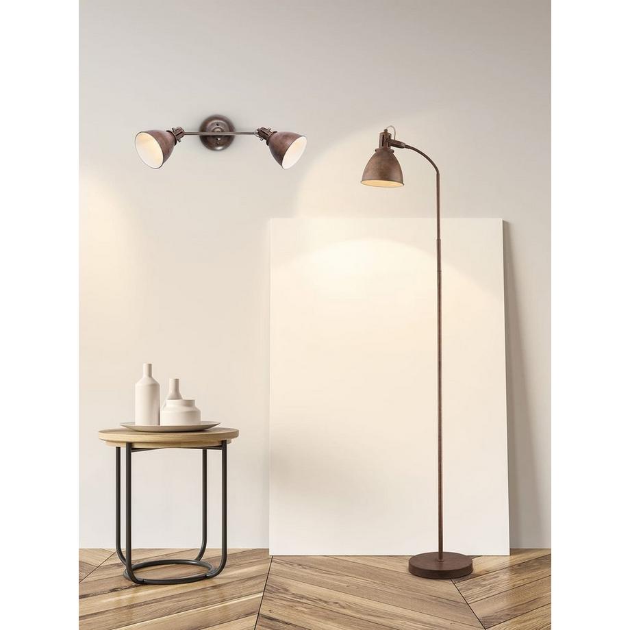 mutoni Deckenleuchte Metall rostfarben 2xE14  