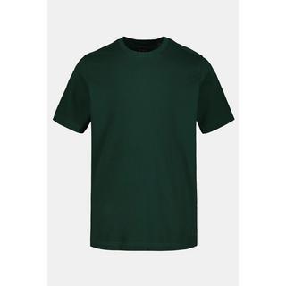 JP1880  T-shirt Basic en coton peigné, col rond vert foncé 