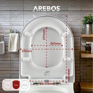 Arebos Coperchio WC con abbassamento automatico Coperchio WC  