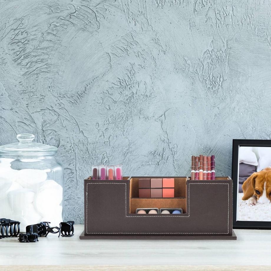 B2X Organizer da scrivania in pelle artificiale  