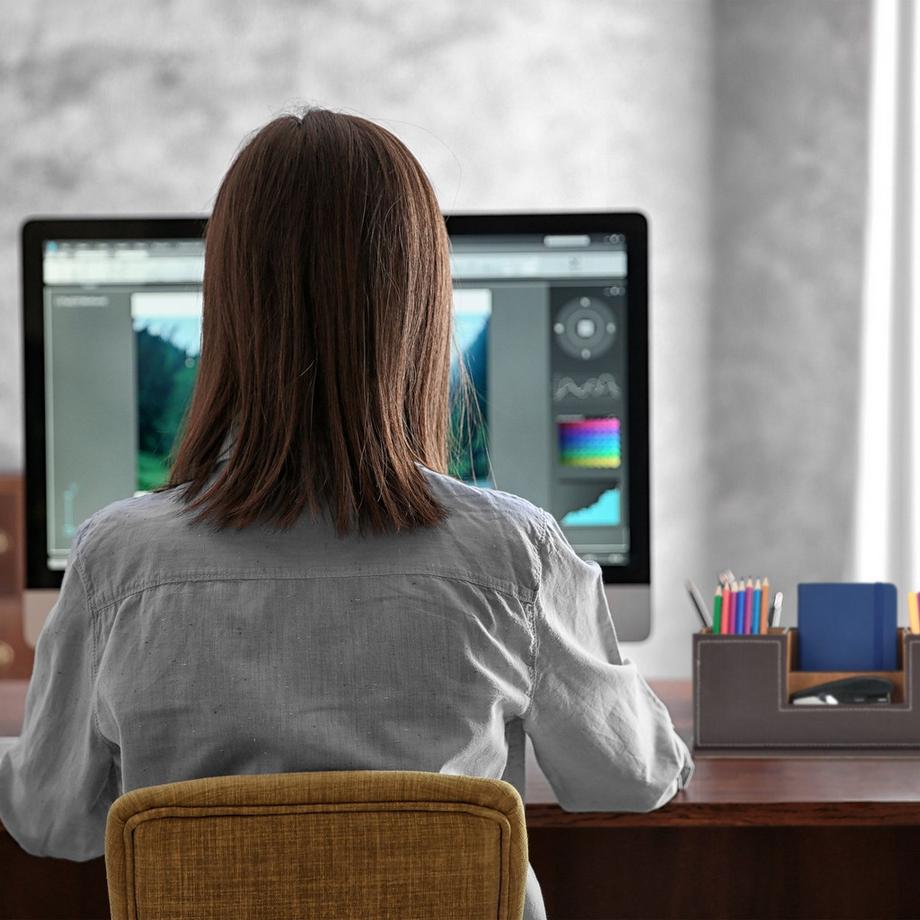 B2X Organizer da scrivania in pelle artificiale  