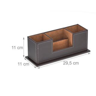 B2X Schreibtischorganizer aus Kunstleder  