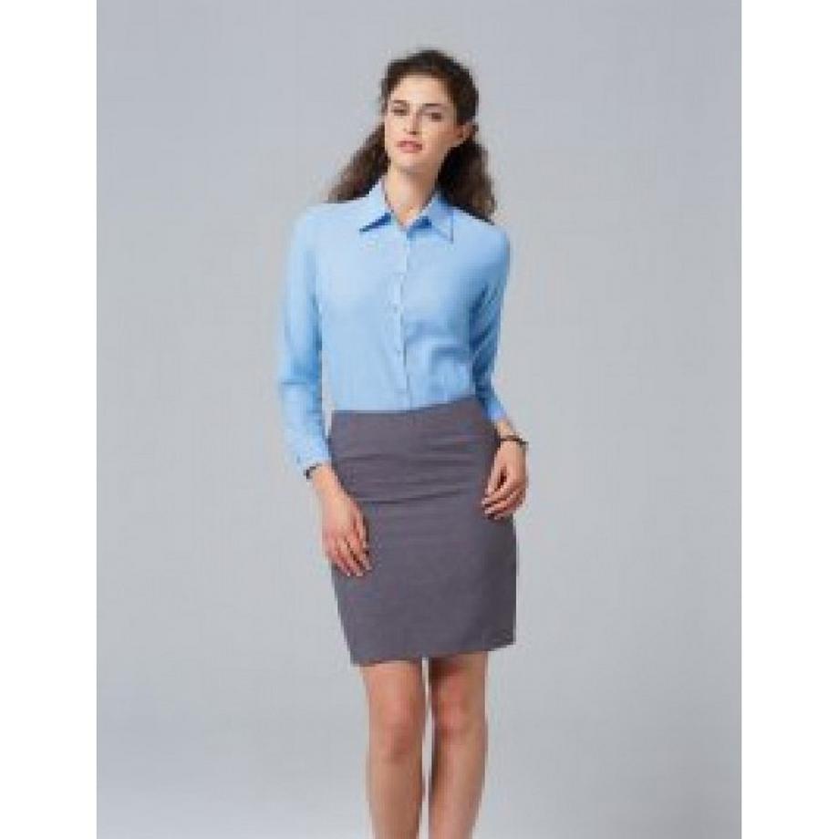 Russell Collection Easy Care Oxford Chemisier Manches Longues  