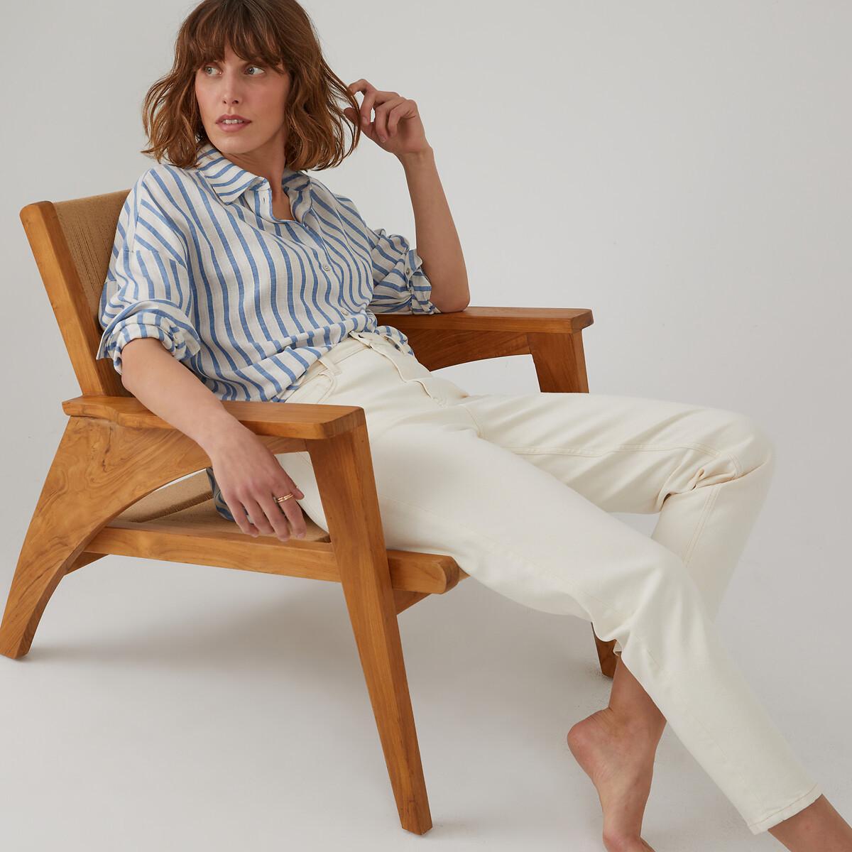 Image of Boyfit-jeans Mit Hohem Bund Damen Beige 40