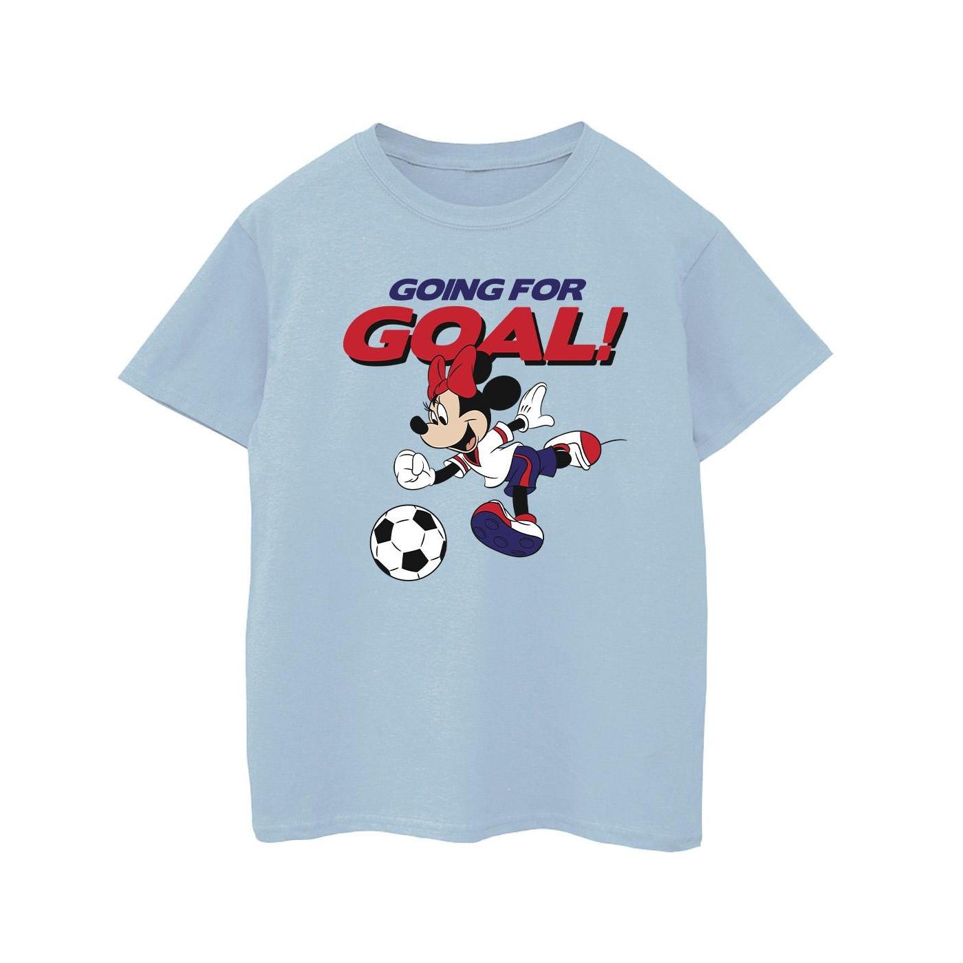 Image of Minnie Mouse Going For Goal Tshirt Unisex Blau 104