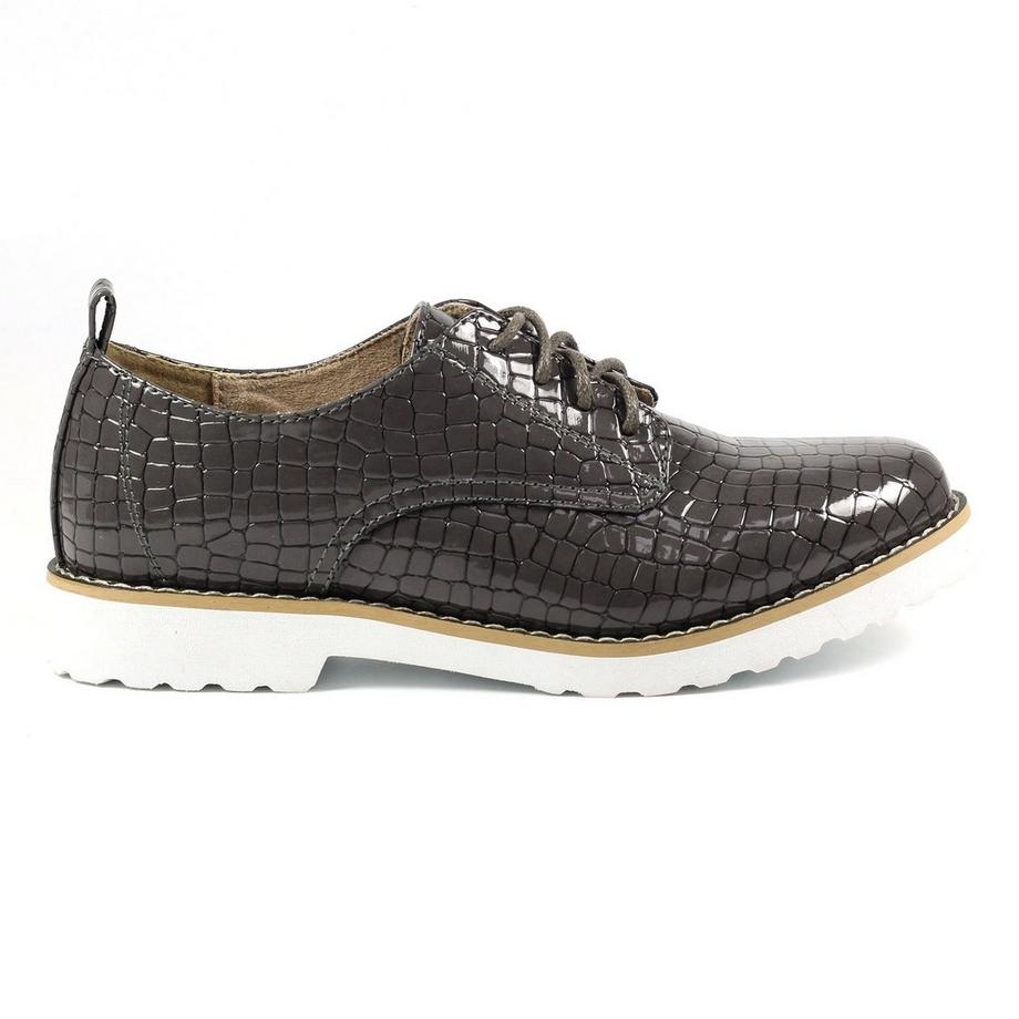 Lunar Scarpe Croft con lacci e texture coccodrillo  
