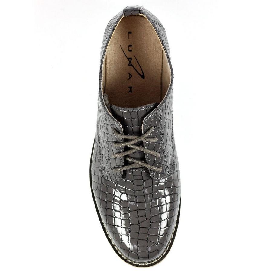 Lunar Scarpe Croft con lacci e texture coccodrillo  