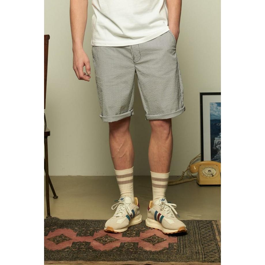 Hero Seven Short Seersucker a Righe  