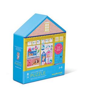 Puzzle 24tlg 2-Sided House Kleiner Tierladen