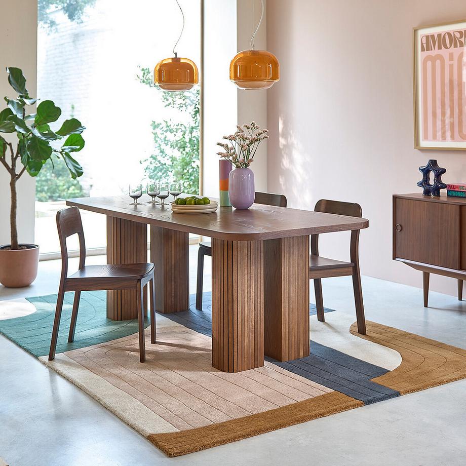 La Redoute Intérieurs Lot de 2 chaises teintées noyer  