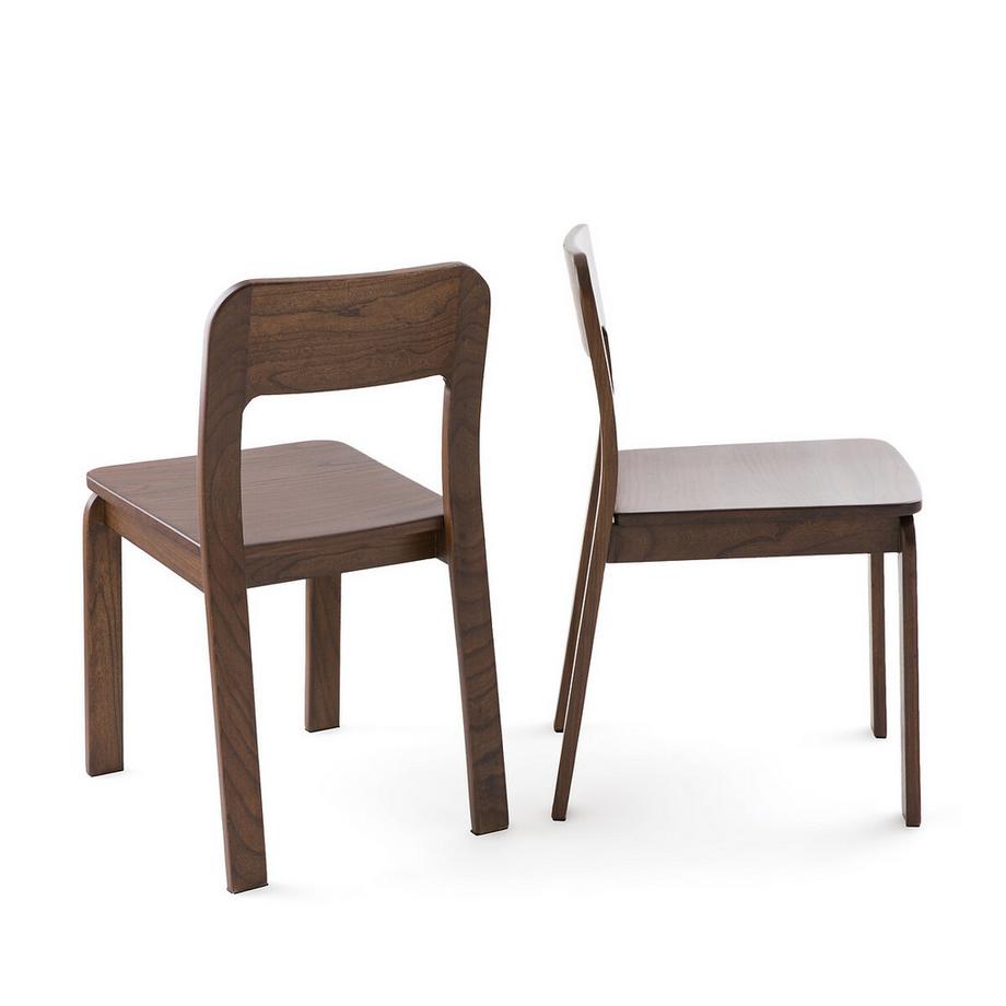 La Redoute Intérieurs Lot de 2 chaises teintées noyer  