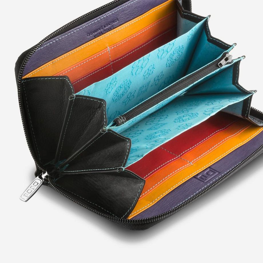 Dudu Maurice Portefeuille Multicolore Transversal Noir  