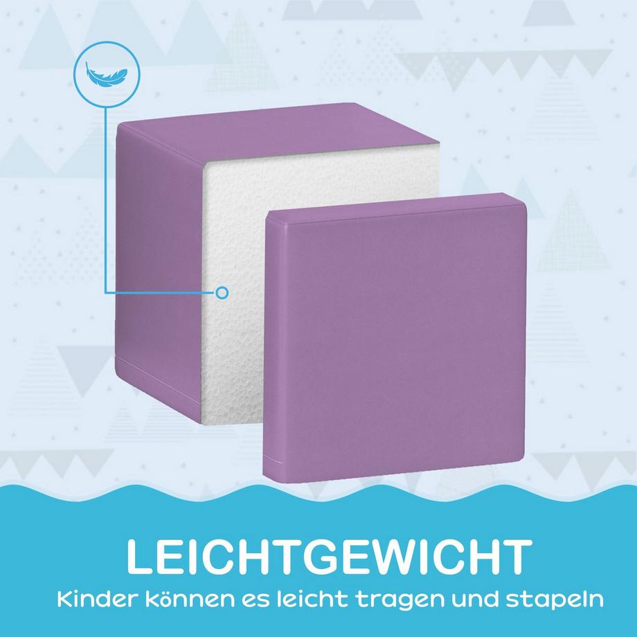 Northio  Blocs de Construction Souples Ensemble de 12 Blocs de Construction en Mousse Blocs de Construction Géants Jouets de Construction pour Enfants de 1 à 3 Ans Cuir Artificiel EPE | 