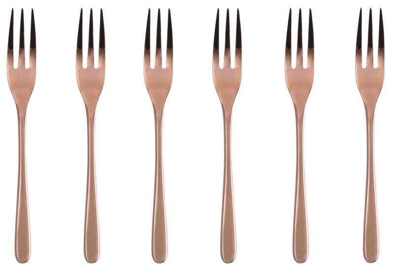 Image of Gebäckgabeln Taste Kupfer 6 Stück Unisex Roségold