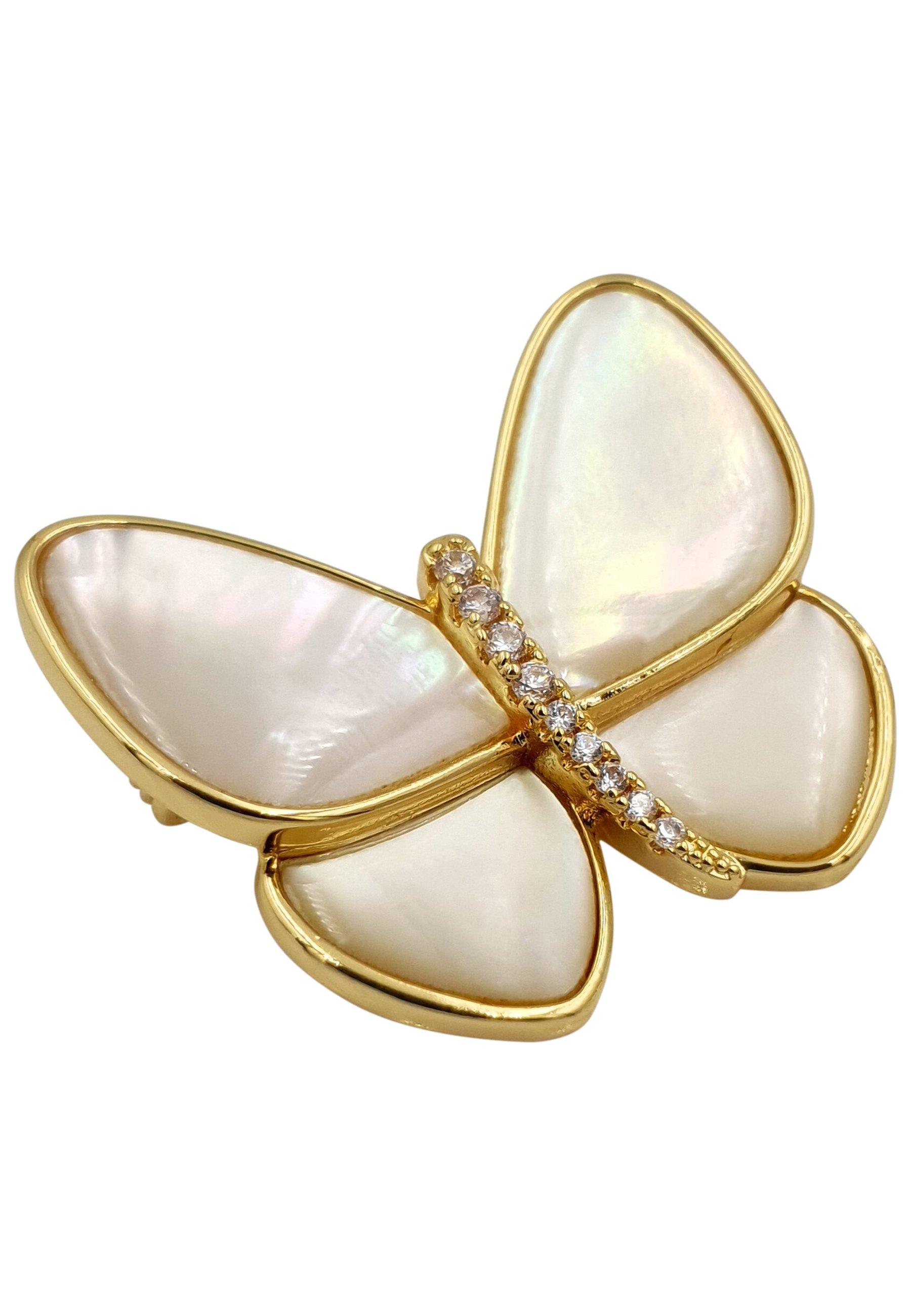 HEBE JEWELS  Broche papillon en nacre 