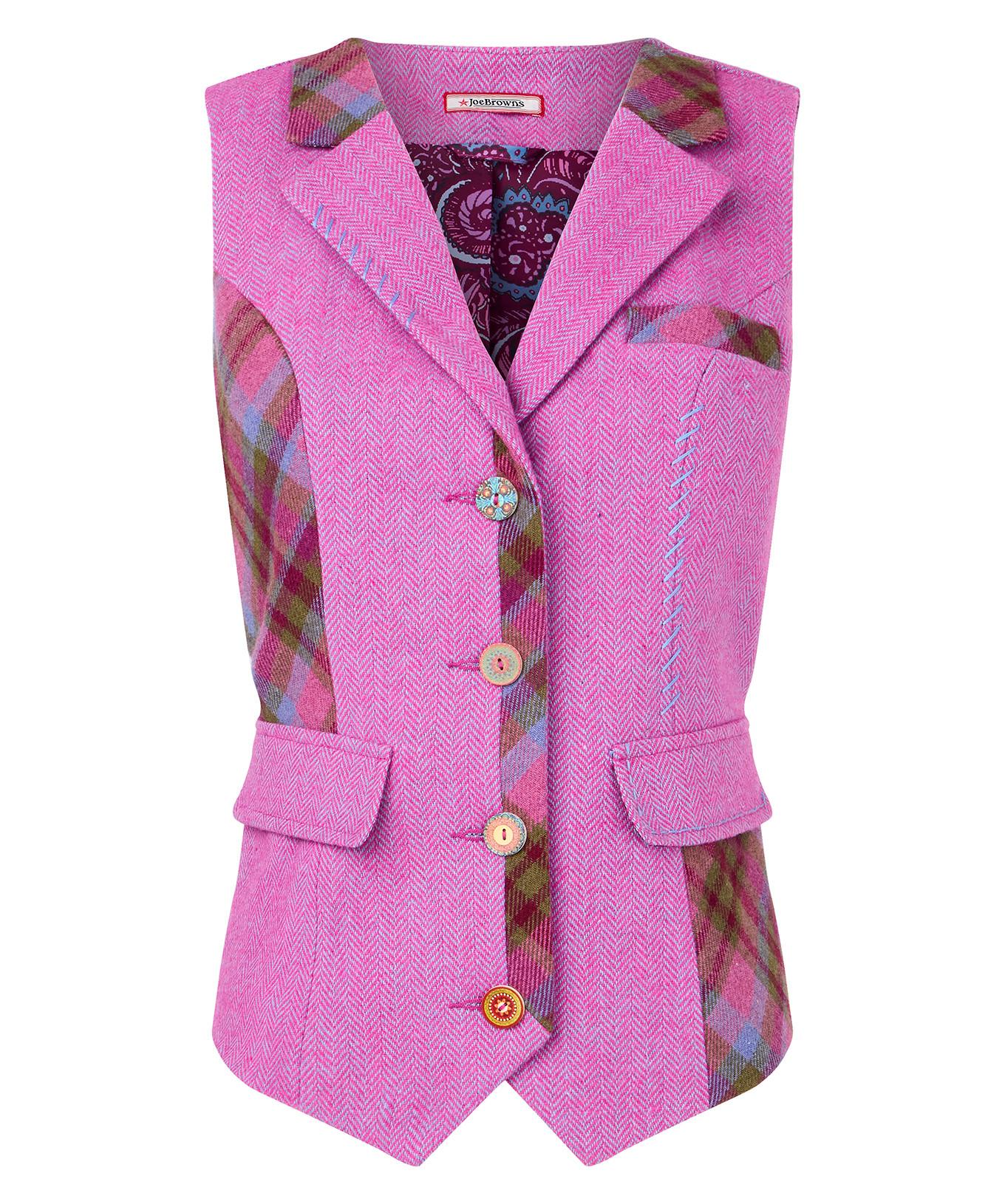 Joe Browns Gilet Heritage a Quadri Mix and Match  