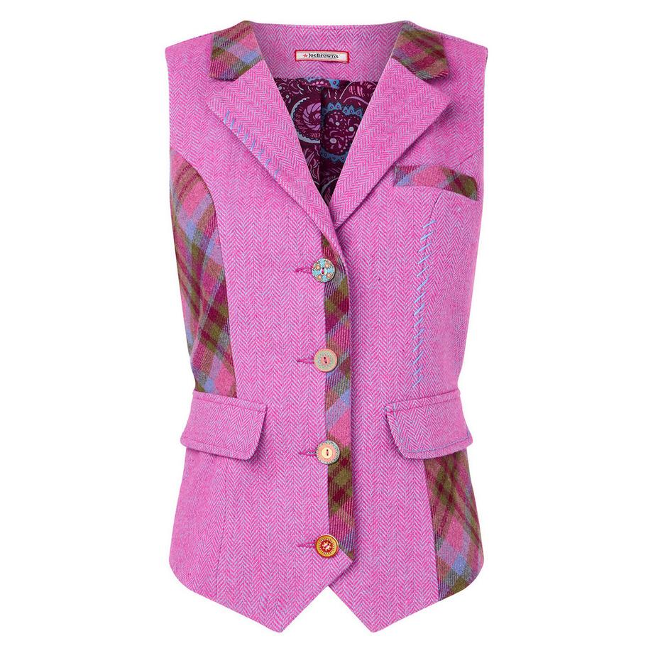 Joe Browns Gilet Heritage a Quadri Mix and Match  