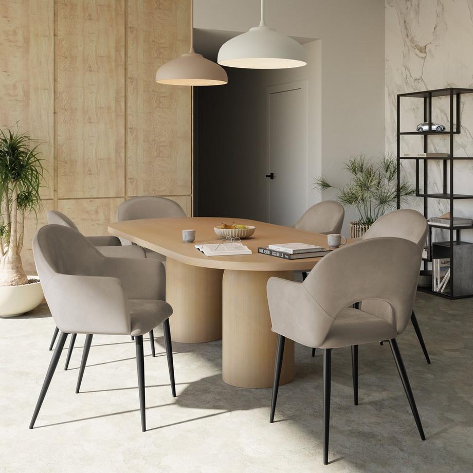 Tectake Fauteuil SACHEL en velours et rembourré  