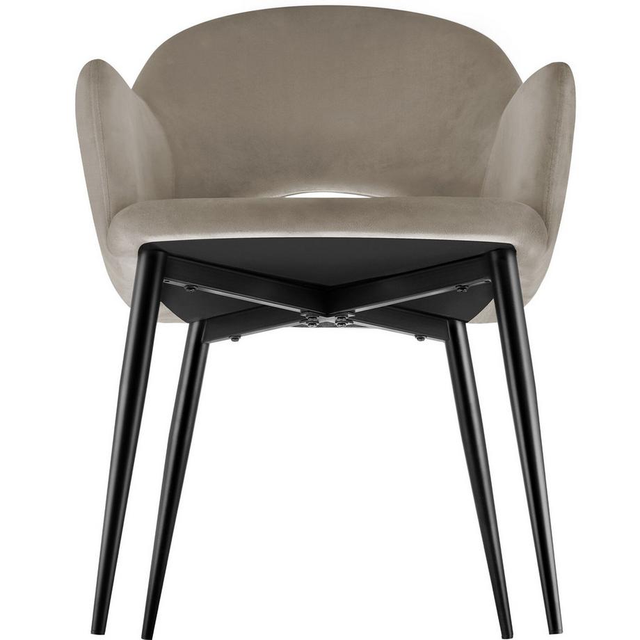 Tectake Fauteuil SACHEL en velours et rembourré  