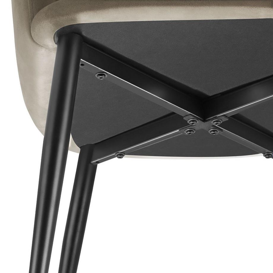 Tectake Fauteuil SACHEL en velours et rembourré  
