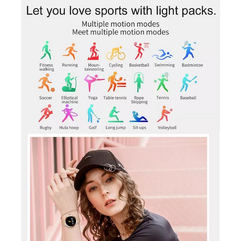 Karen M  NY22 Montre connectée pour femme 