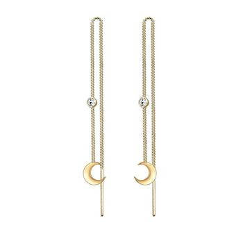 Boucles d'Oreilles Demi-Lune Et Cristal