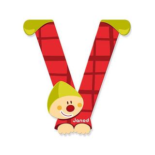 Janod Buchstaben Clown V  