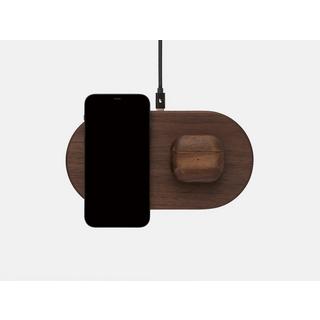 Oakywood  Oakywood Dual Slim Charging Pad Double chargeur sans fil pour téléphone portable - Walnut / AU (Adaptateur type I) 