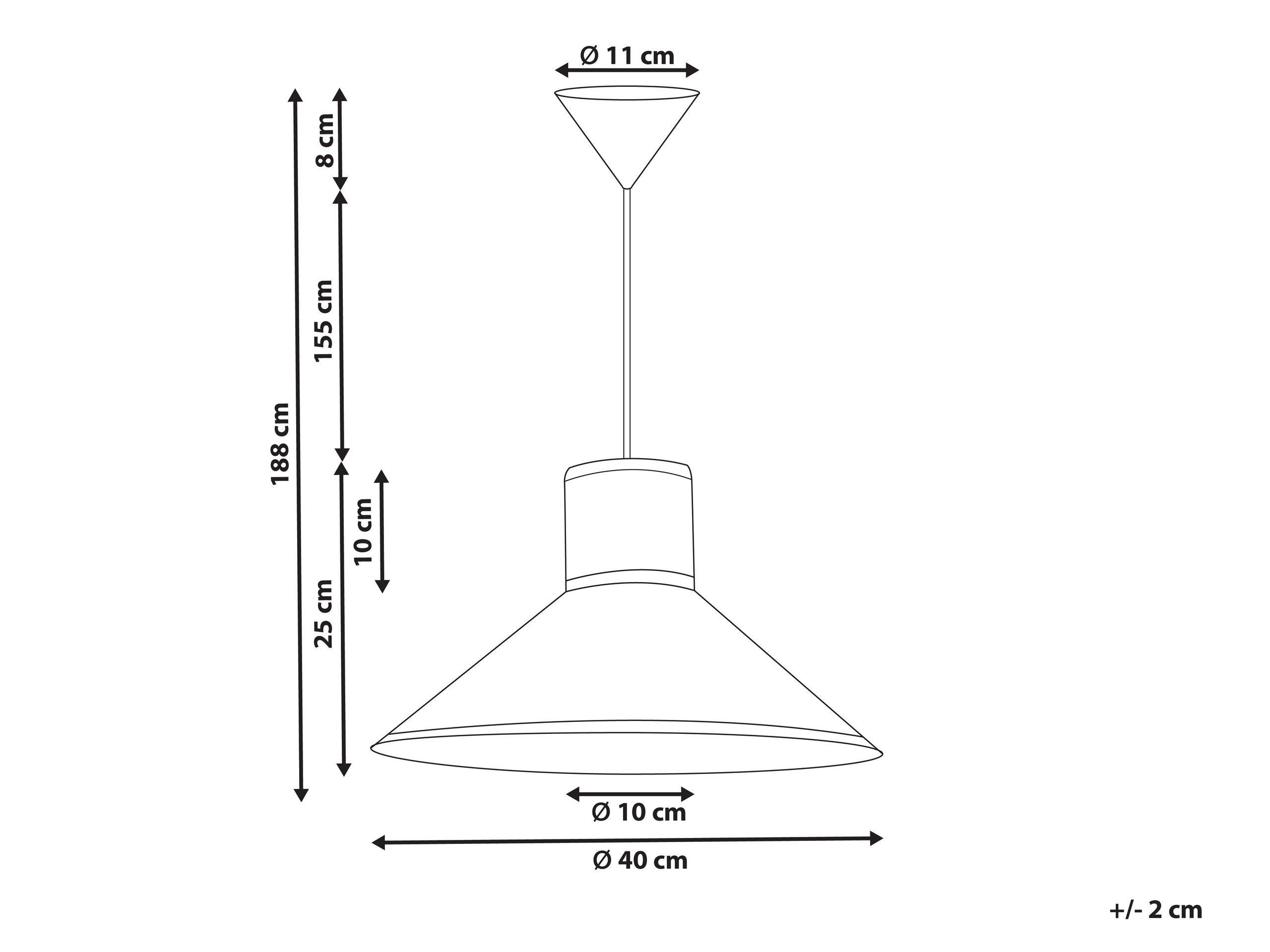 Beliani Lampadario en Poliestere Moderno MANTUA  