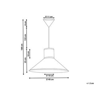 Beliani Lampadario en Poliestere Moderno MANTUA  