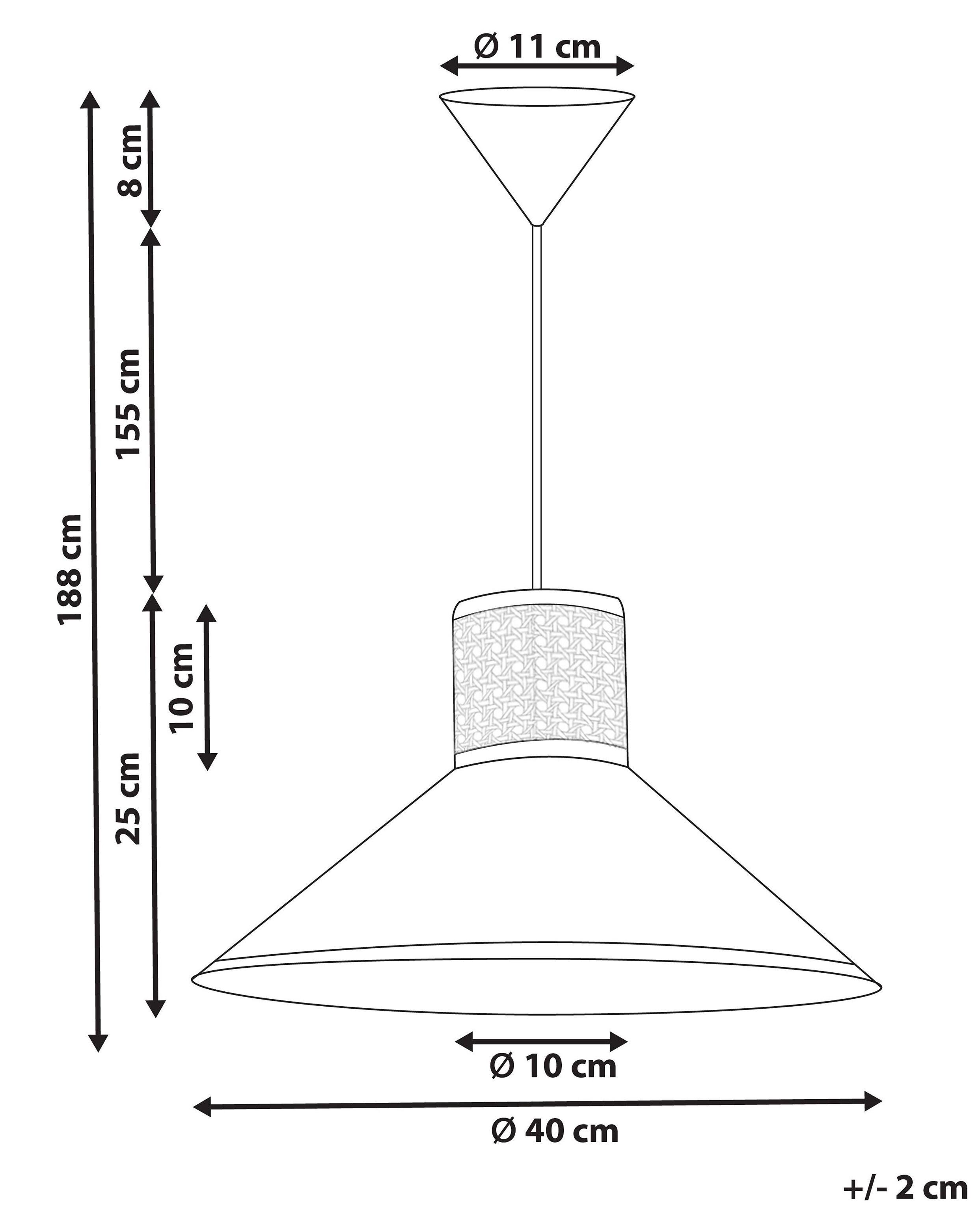 Beliani Lampe suspension en Polyester Moderne MANTUA  