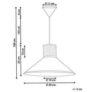 Beliani Lampadario en Poliestere Moderno MANTUA  