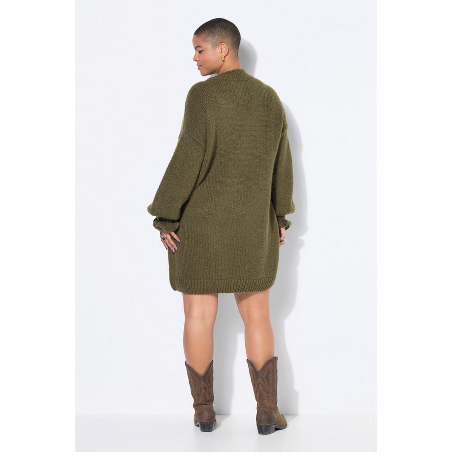 Studio Untold Robe en maille Oversize Manches Ruchées  