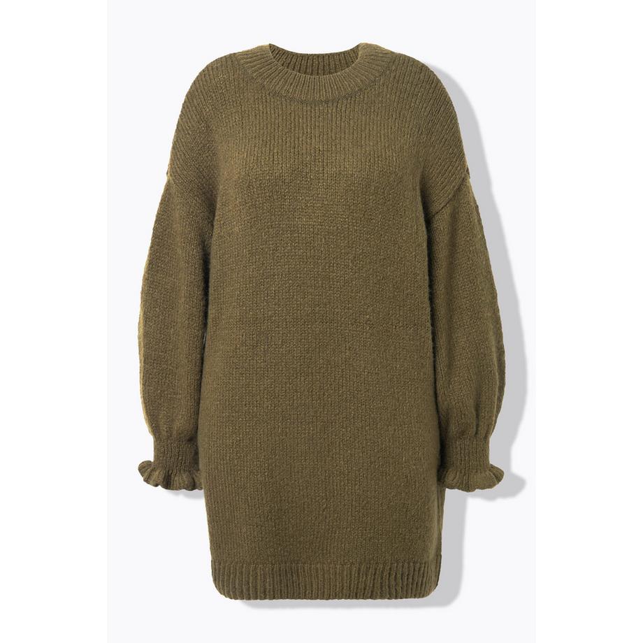 Studio Untold Robe en maille Oversize Manches Ruchées  