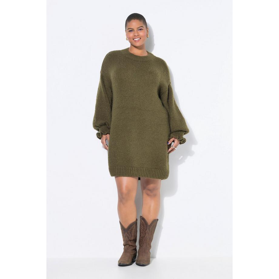 Studio Untold Robe en maille Oversize Manches Ruchées  