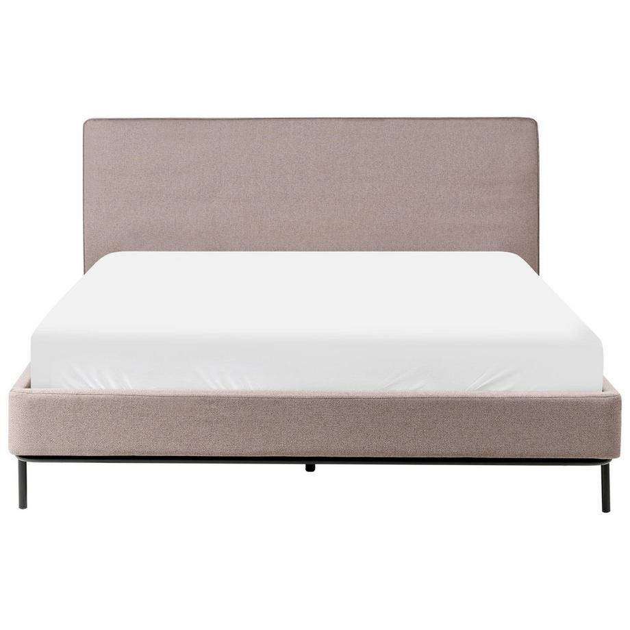 Beliani Lit avec sommier en Tissu Minimaliste CORIO  