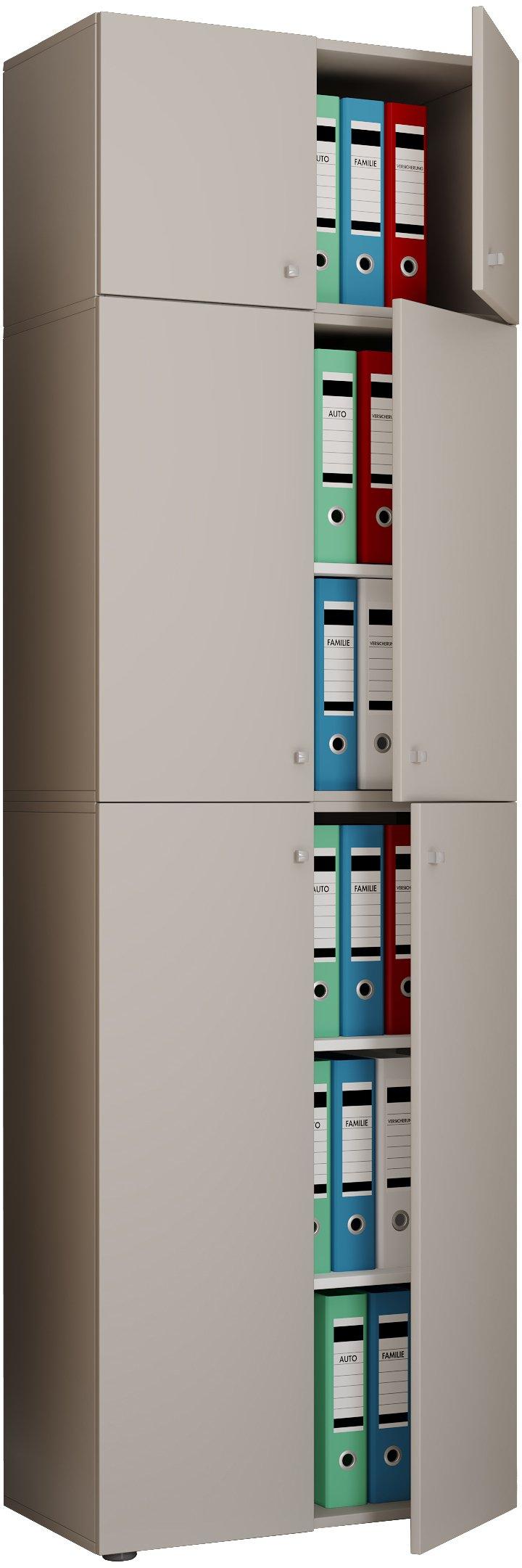 Image of XXL Holz Büroschrank Aktenschrank Bücher Büromöbel Ordner Schrank Lona 5fach A XXL Holz Büroschrank Aktenschrank Bücher Büromöbel Ordner Schrank Lona 5fach A