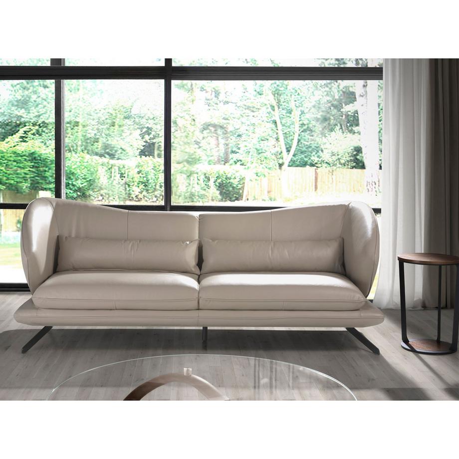 ANGEL CERDA Divano a 3 posti in pelle grigio taupe  